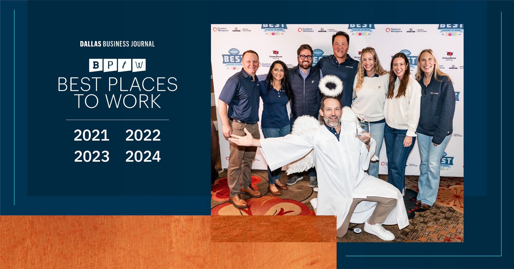 Two Roads is a Best Place to Work 2024 by Dallas Business Journal